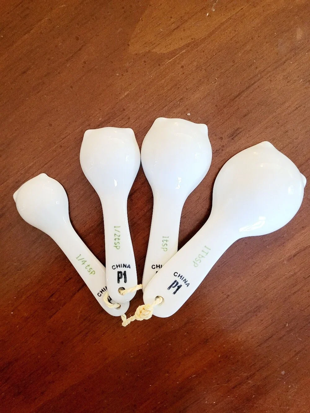 Pier 1 P1 Retired Hand-Painted Owl Measuring Spoons Set 4 Piece